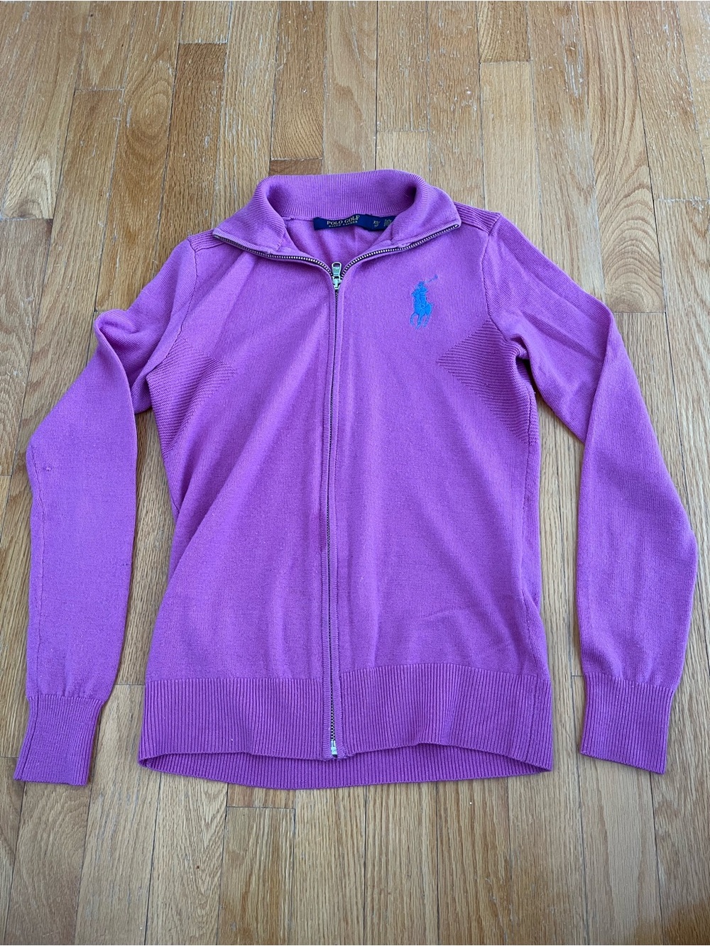 Ralph Lauren Pink Zip-Front Women's Cardigan Sweater